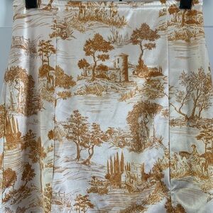 Urban Outfitters Toile Print Mini Skirt Brown White Scenic Cottagecore SP